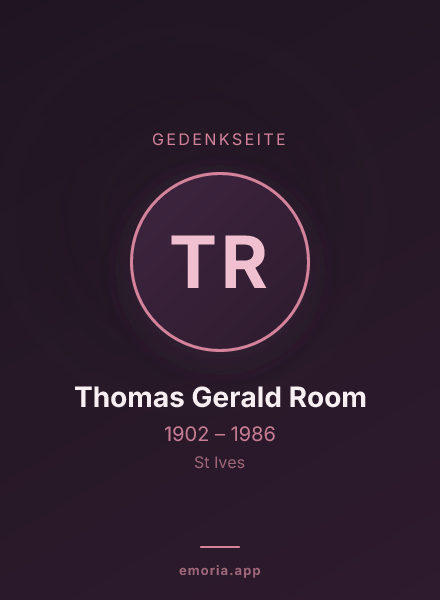 Gedenkportrait von Thomas Gerald Room