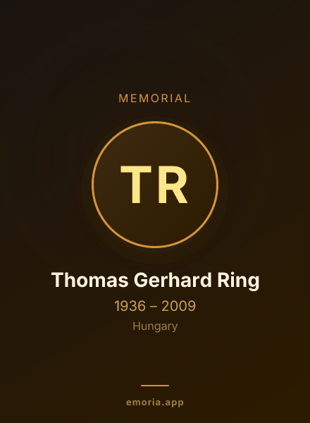Memorial portrait of Thomas Gerhard Ring