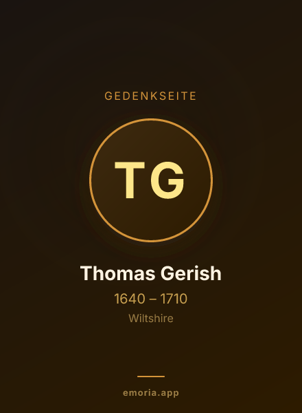 Gedenkportrait von Thomas Gerish