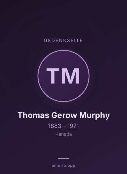 Gedenkportrait von Thomas Gerow Murphy