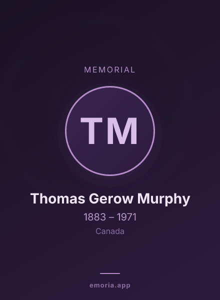 Memorial portrait of Thomas Gerow Murphy