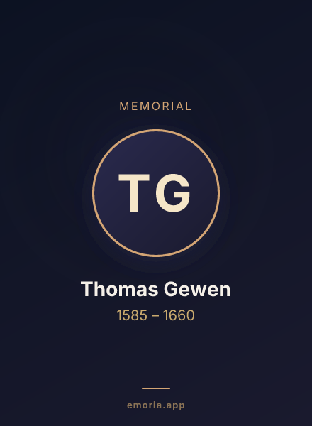 Memorial portrait of Thomas Gewen