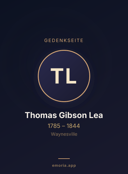 Gedenkportrait von Thomas Gibson Lea