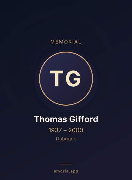 Memorial portrait of Thomas Gifford