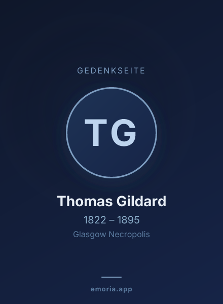 Gedenkportrait von Thomas Gildard