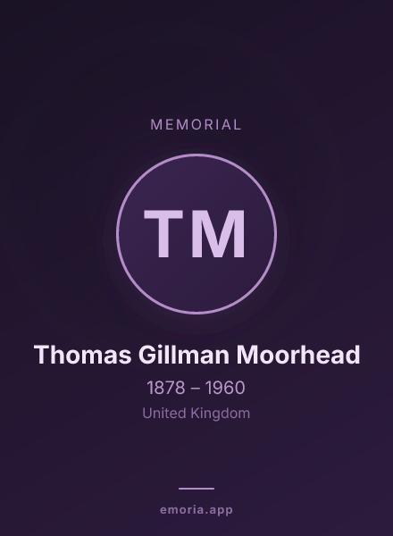 Memorial portrait of Thomas Gillman Moorhead