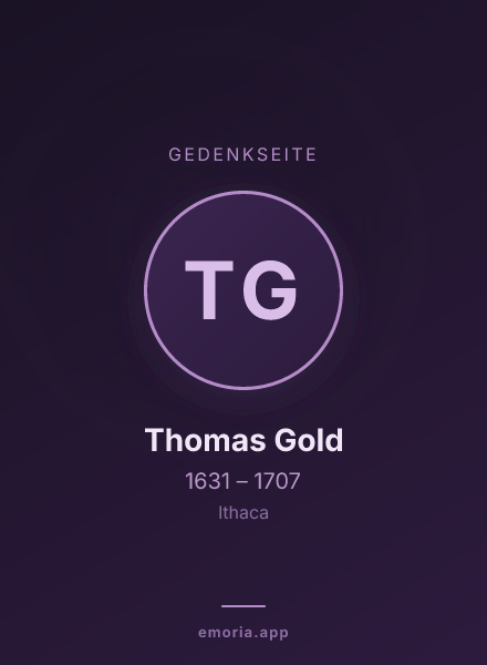 Gedenkportrait von Thomas Gold