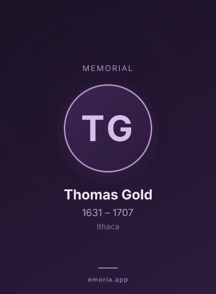 Memorial portrait of Thomas Gold