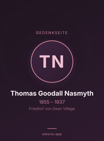 Gedenkportrait von Thomas Goodall Nasmyth