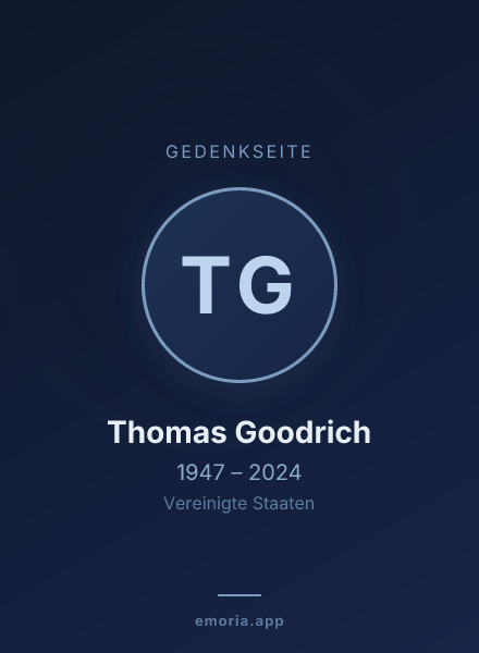 Gedenkportrait von Thomas Goodrich