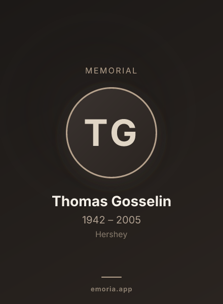 Memorial portrait of Thomas Gosselin
