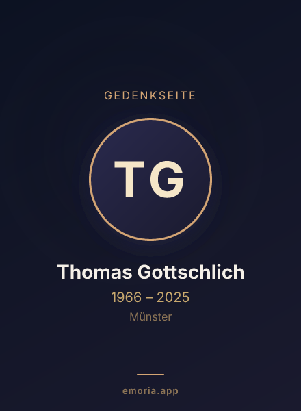 Gedenkportrait von Thomas Gottschlich