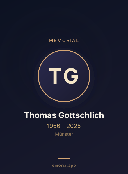 Memorial portrait of Thomas Gottschlich