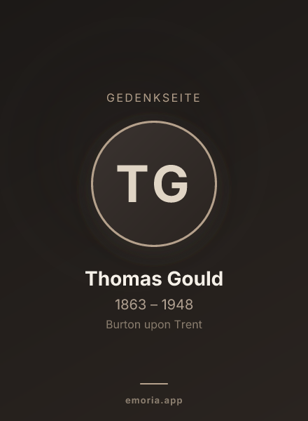 Gedenkportrait von Thomas Gould