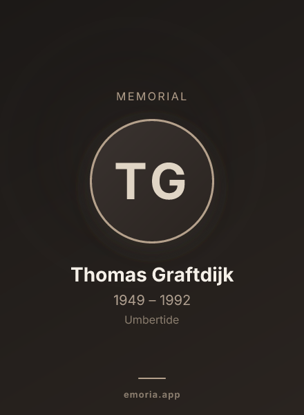 Memorial portrait of Thomas Graftdijk