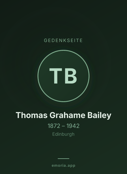 Gedenkportrait von Thomas Grahame Bailey