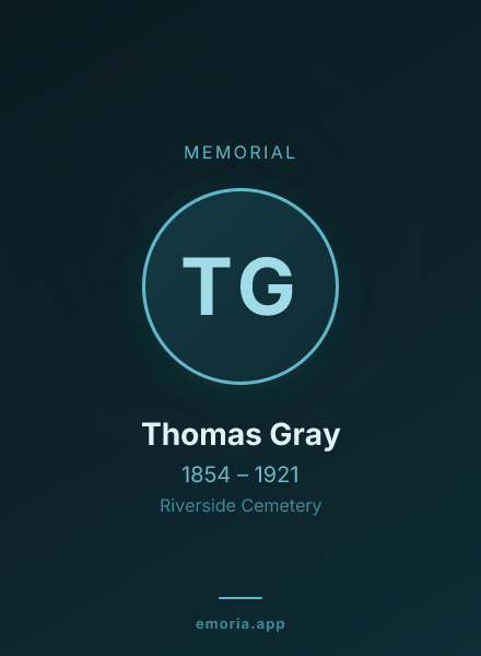 Memorial portrait of Thomas Gray