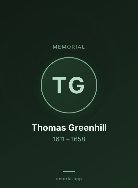 Memorial portrait of Thomas Greenhill