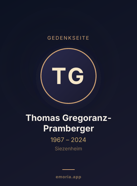 Gedenkportrait von Thomas Gregoranz-Pramberger