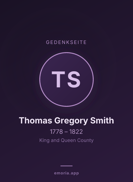 Gedenkportrait von Thomas Gregory Smith