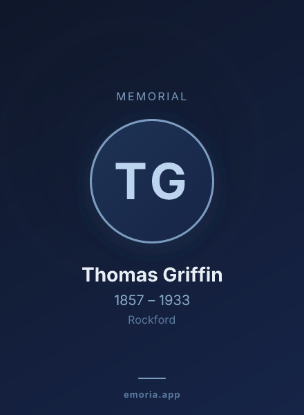 Memorial portrait of Thomas Griffin
