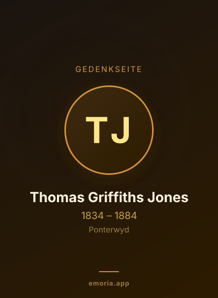 Gedenkportrait von Thomas Griffiths Jones