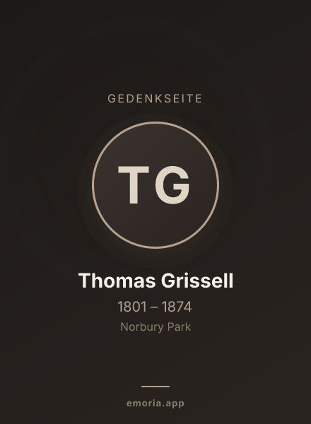 Gedenkportrait von Thomas Grissell