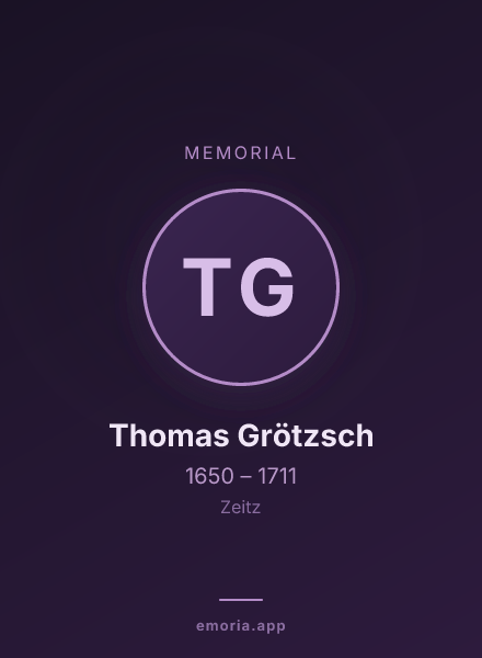 Memorial portrait of Thomas Grötzsch