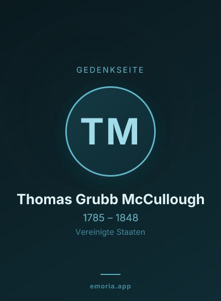 Gedenkportrait von Thomas Grubb McCullough
