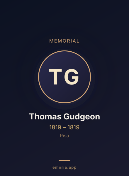 Memorial portrait of Thomas Gudgeon