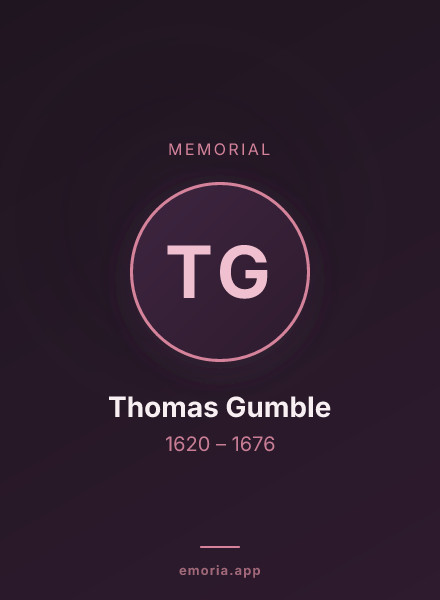 Memorial portrait of Thomas Gumble
