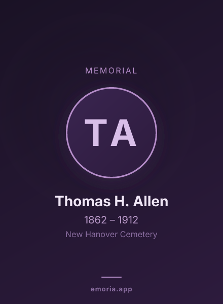 Memorial portrait of Thomas H. Allen