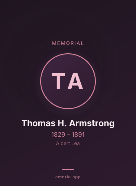 Memorial portrait of Thomas H. Armstrong