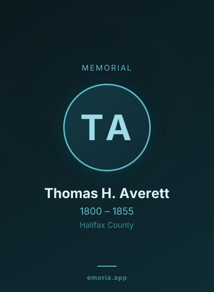 Memorial portrait of Thomas H. Averett