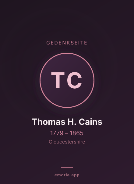 Gedenkportrait von Thomas H. Cains