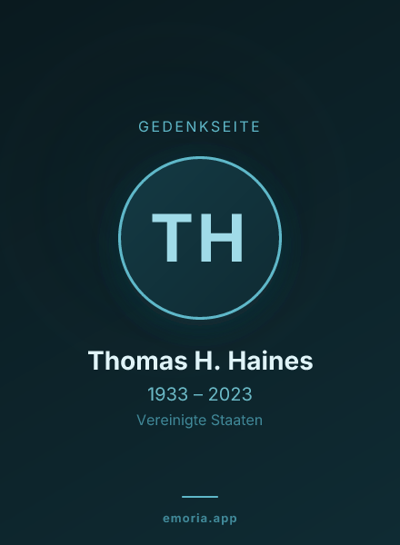 Gedenkportrait von Thomas H. Haines