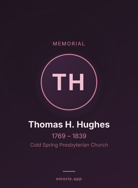 Memorial portrait of Thomas H. Hughes