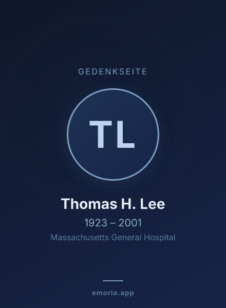Gedenkportrait von Thomas H. Lee