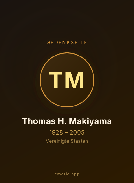 Gedenkportrait von Thomas H. Makiyama