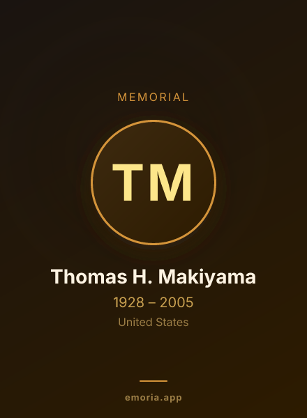 Memorial portrait of Thomas H. Makiyama