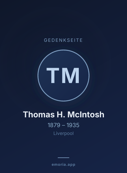 Gedenkportrait von Thomas H. McIntosh