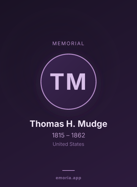 Memorial portrait of Thomas H. Mudge