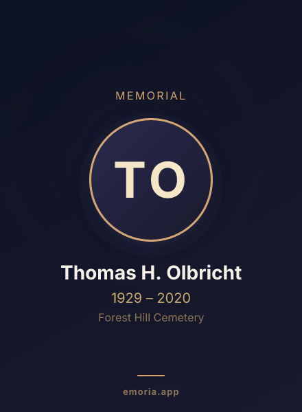 Memorial portrait of Thomas H. Olbricht