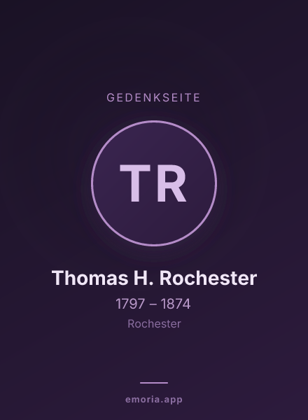 Gedenkportrait von Thomas H. Rochester