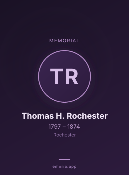 Memorial portrait of Thomas H. Rochester
