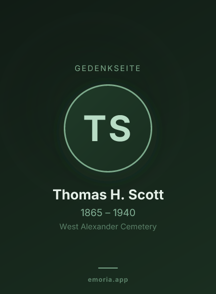 Gedenkportrait von Thomas H. Scott