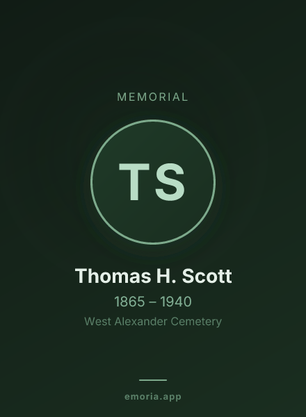 Memorial portrait of Thomas H. Scott