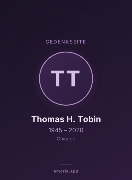 Gedenkportrait von Thomas H. Tobin
