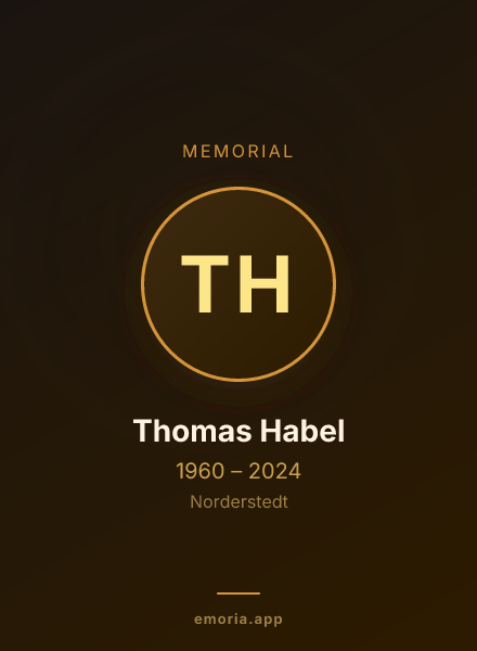 Memorial portrait of Thomas Habel