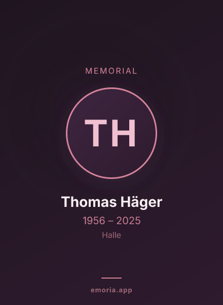 Memorial portrait of Thomas Häger